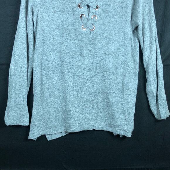 Olive & Oak Womens Sweater Gray Soft V Neck Pullover Long Sleeve XLarge - Picture 3 of 12